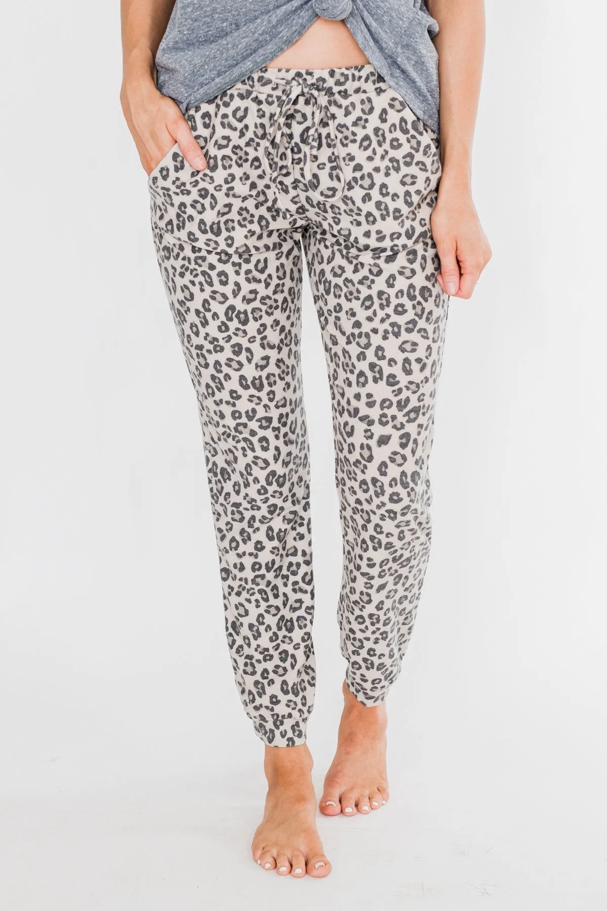 Running Wild Leopard Print Joggers