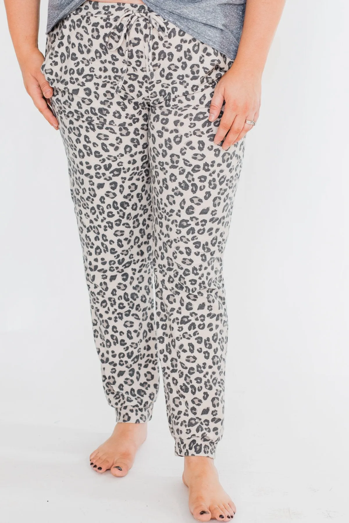 Running Wild Leopard Print Joggers