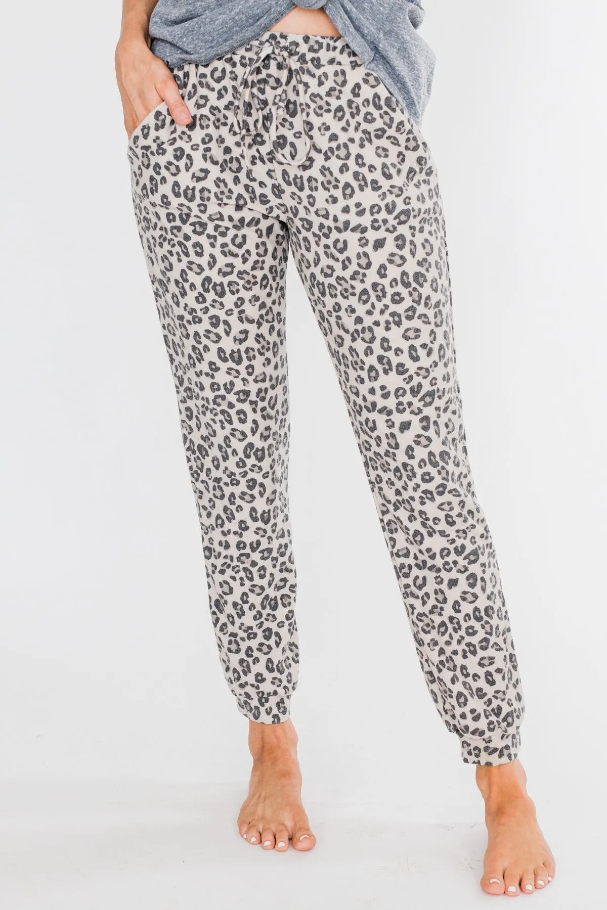 Running Wild Leopard Print Joggers
