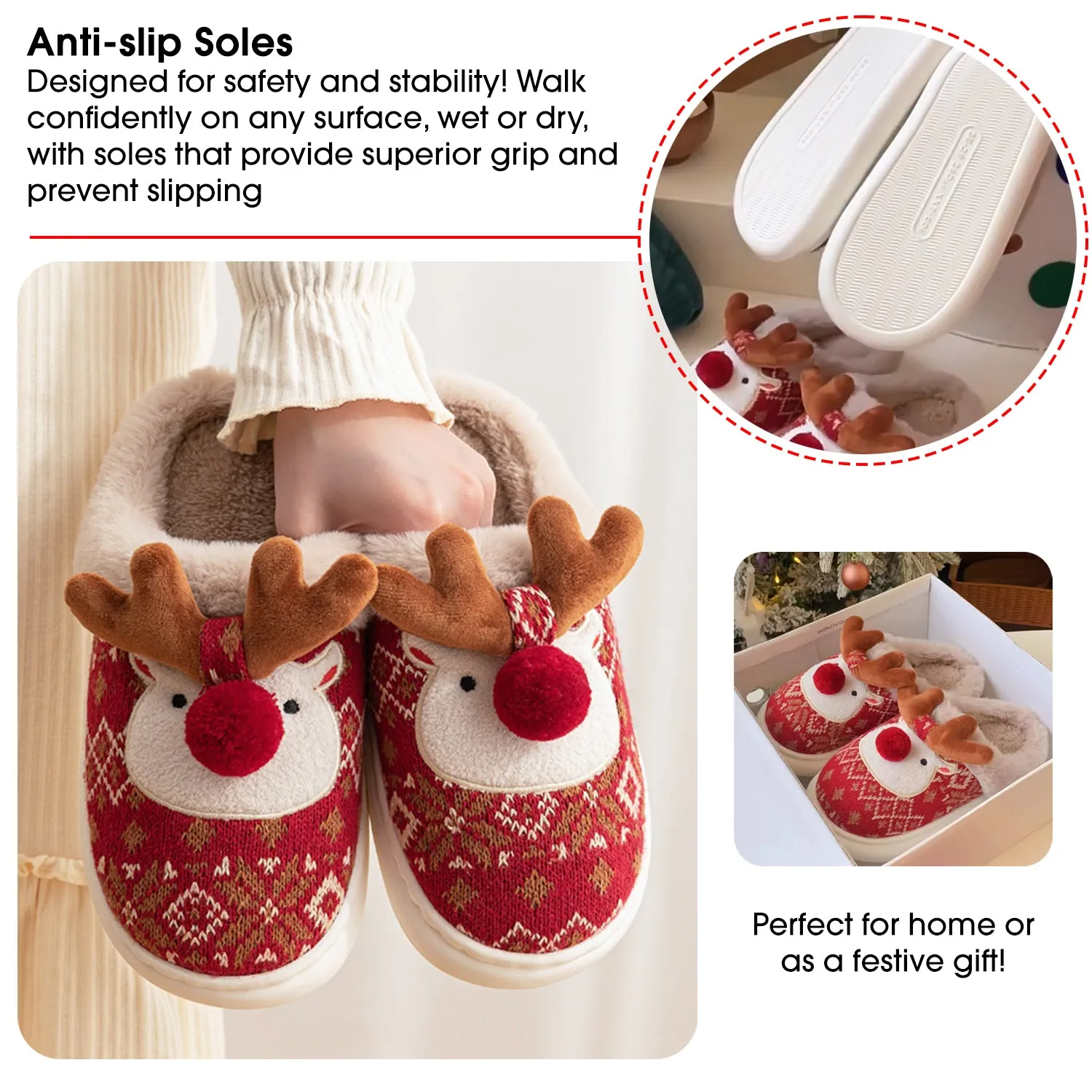 SHOEGEEᵀᴹ Elk Cute Slippers