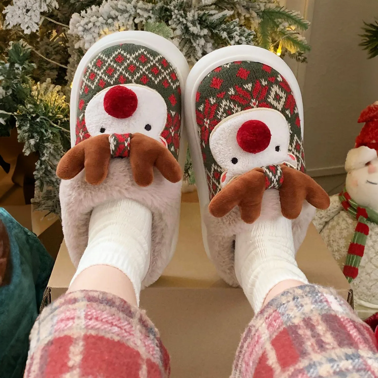SHOEGEEᵀᴹ Elk Cute Slippers