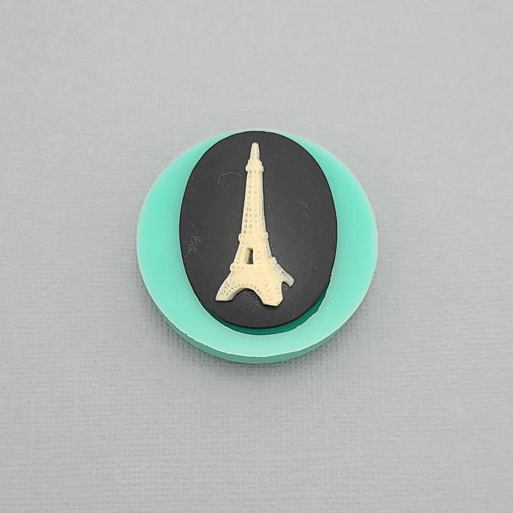 Silicone Mold Eiffel Tower Cameo for Crafts, Jewelry, Resin, Polymer Clay.