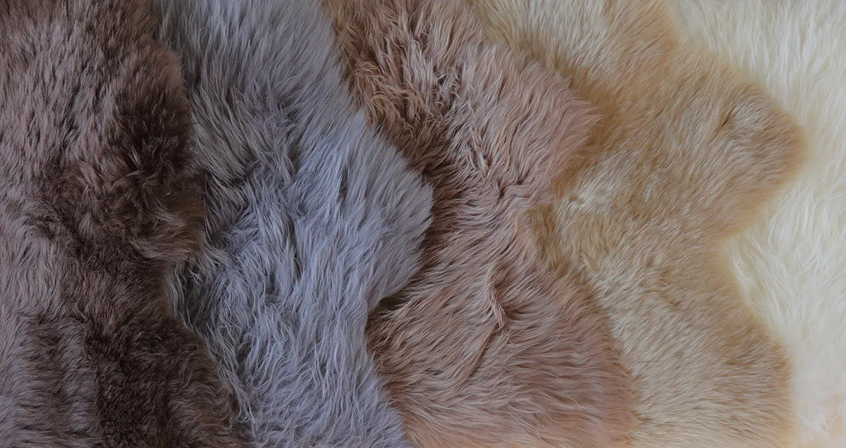 Single Sheepskin Rug  - Grey Stone (2.5´x 3.5´)