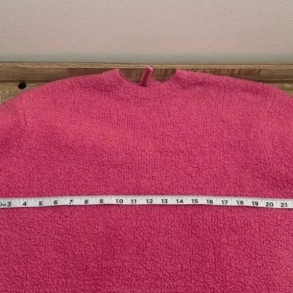 Skims Cozy Pink Crew Neck Pullover Jumper Sweater SZ MED