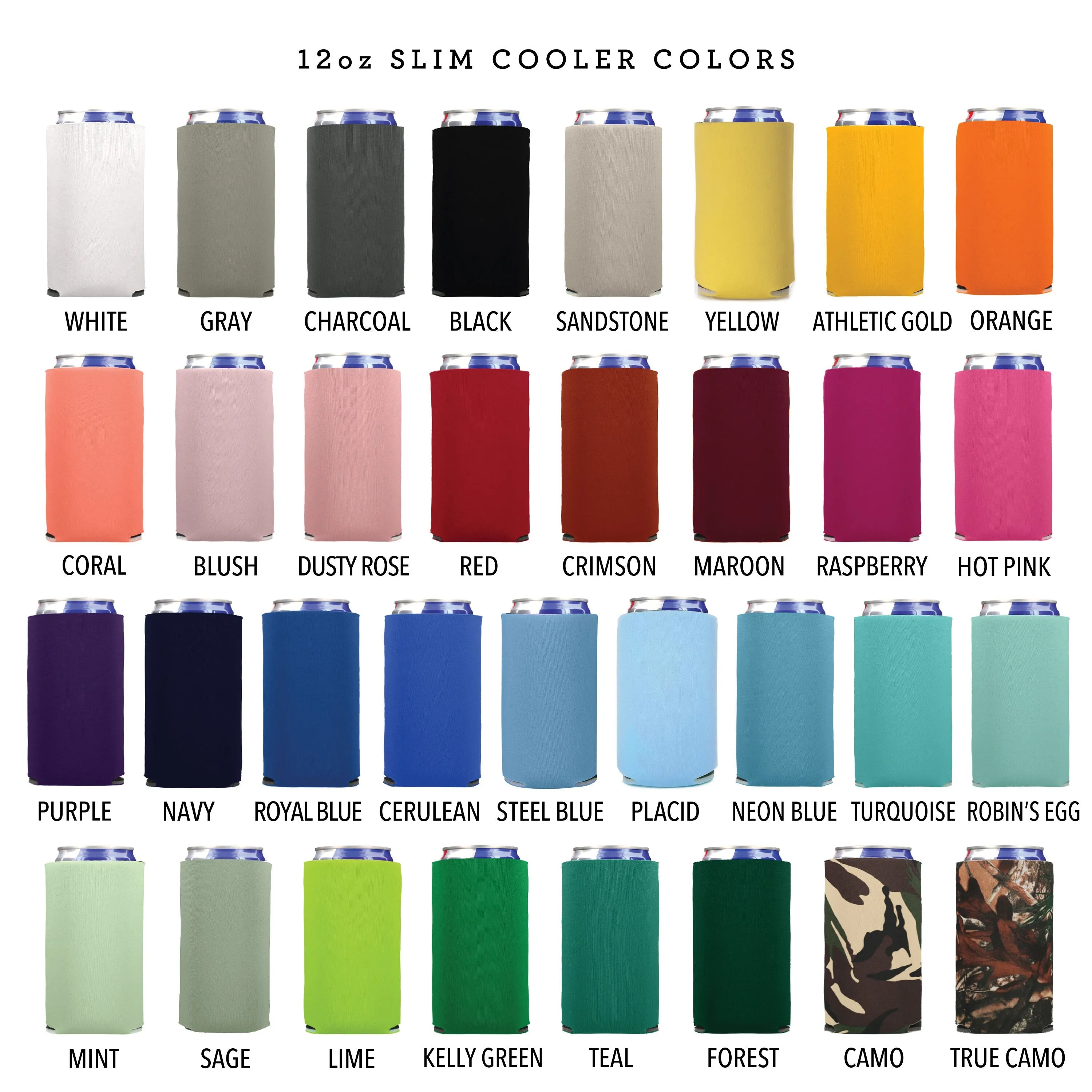 Slim 12oz Wedding Can Cooler #197S - Let's Get Lit