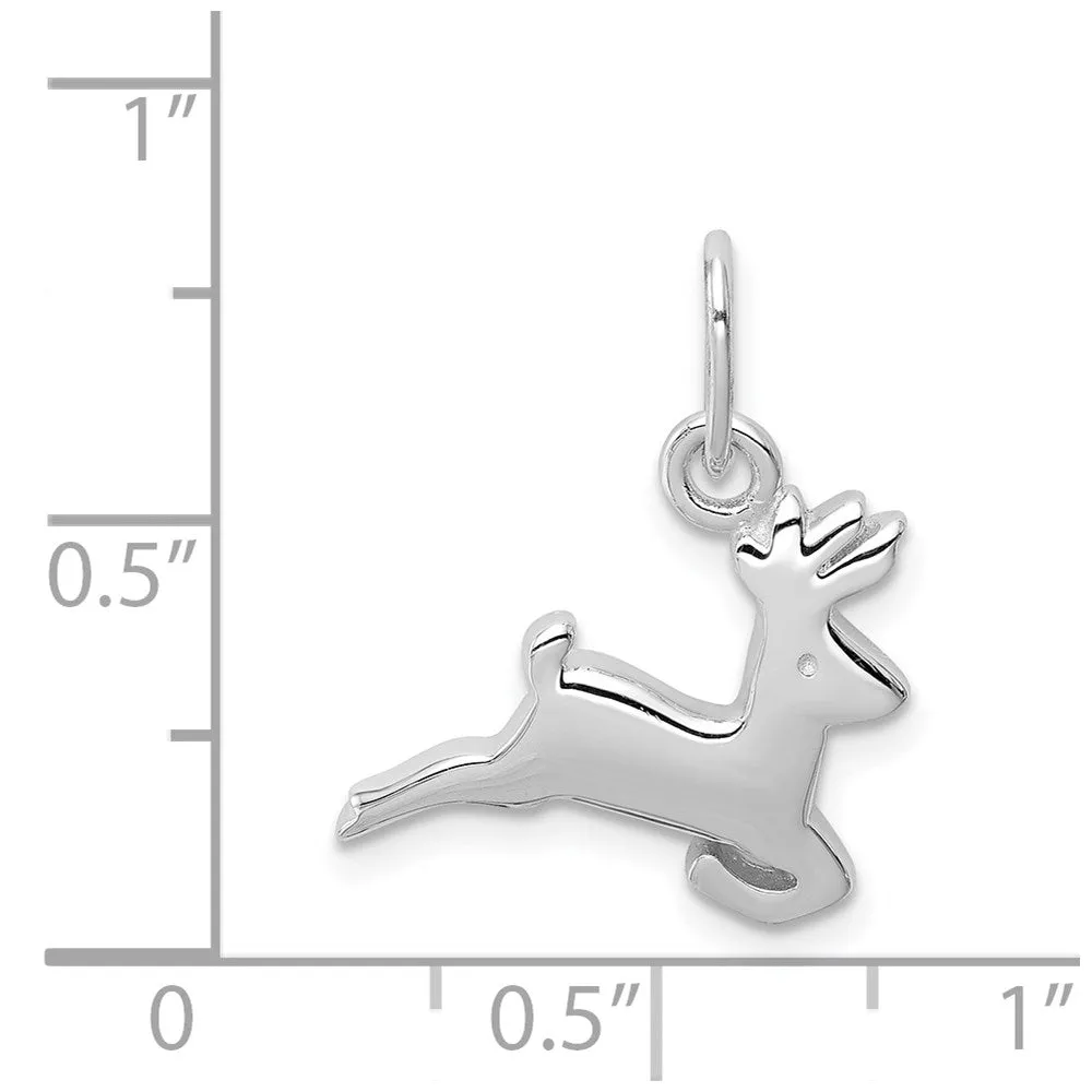 Sterling Silver Running Deer Charm