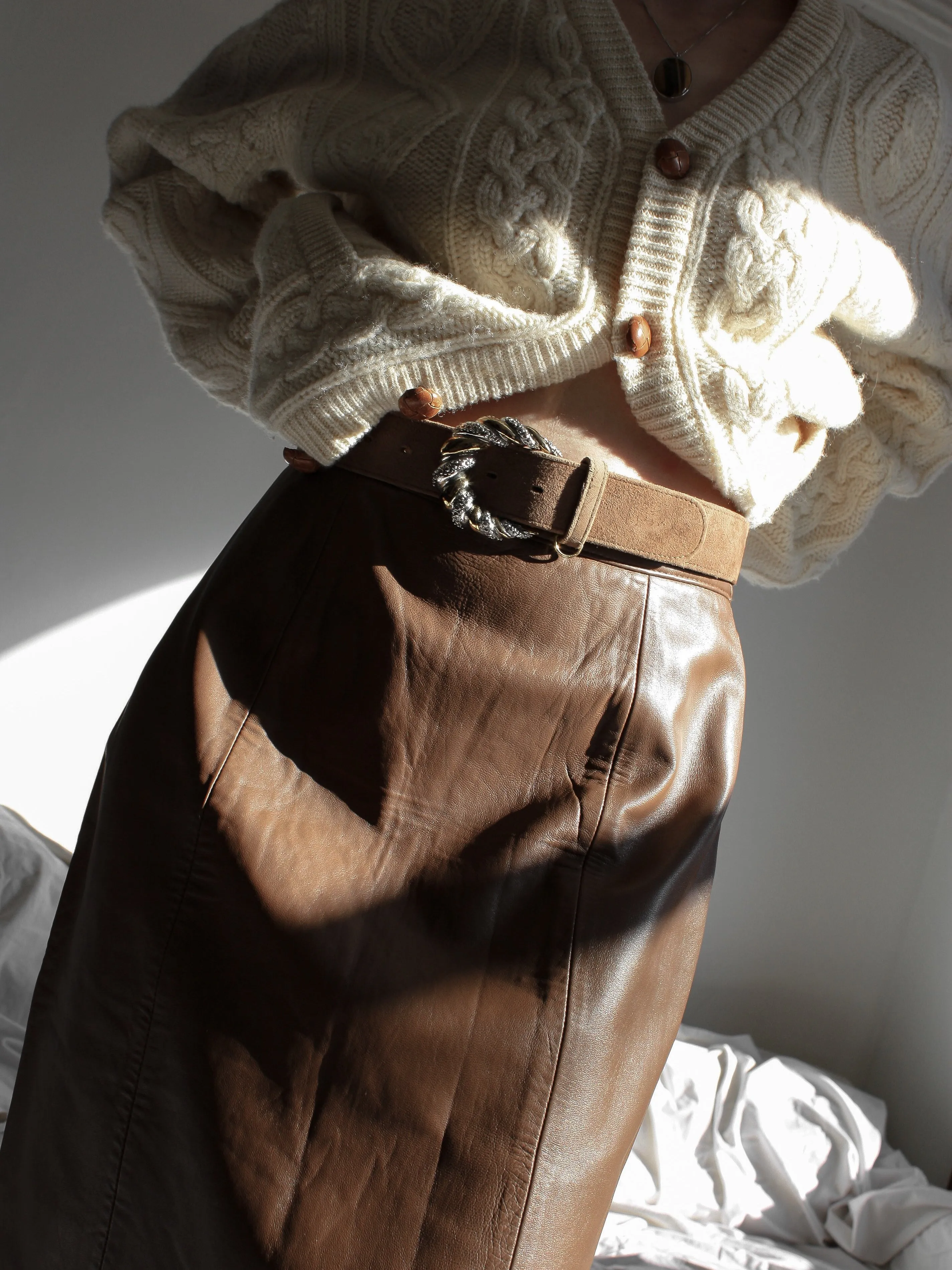 Suede Buckle Belt