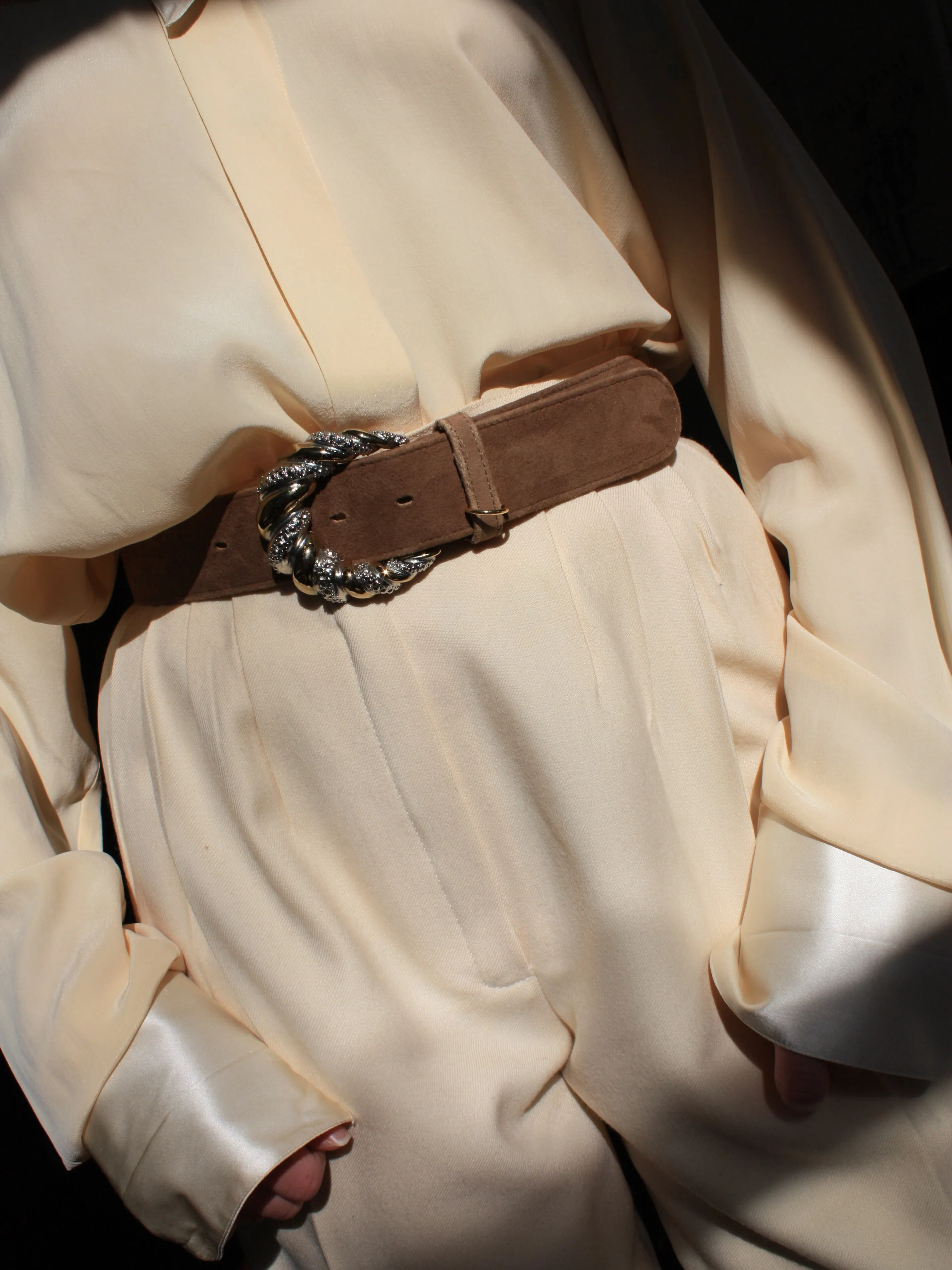 Suede Buckle Belt