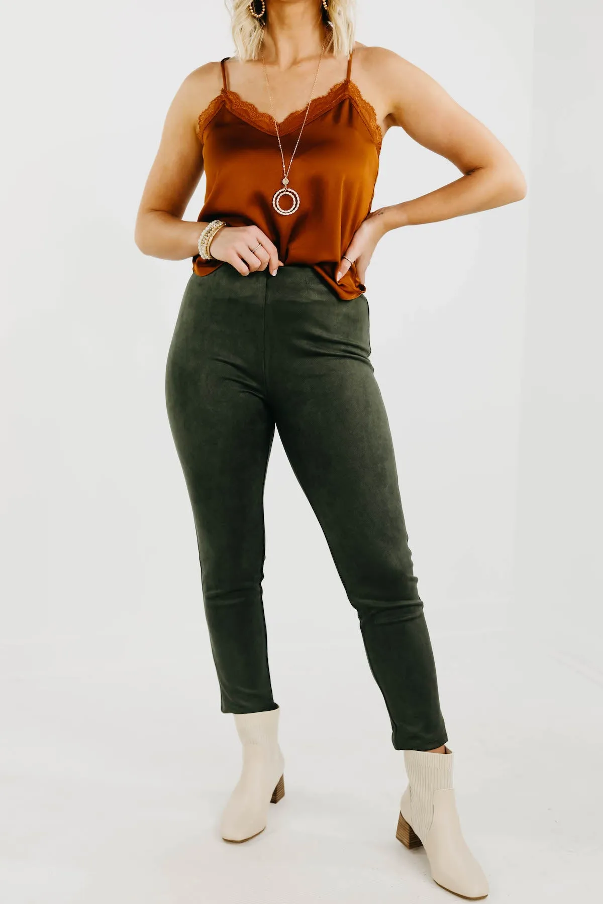 The Hope Faux Suede Pants  - FINAL SALE