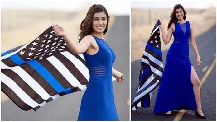 Thin Blue Line American Flag With Grommets 3 X 5 Feet