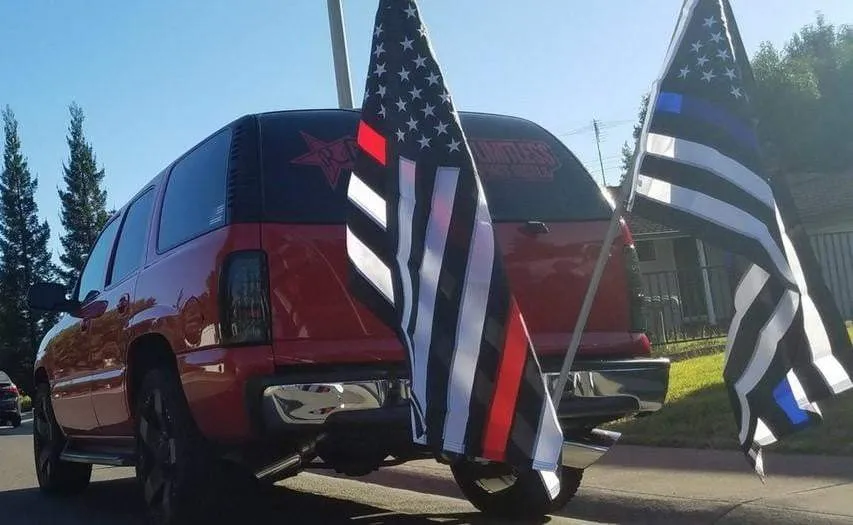 Thin Blue Line American Flag With Grommets 3 X 5 Feet
