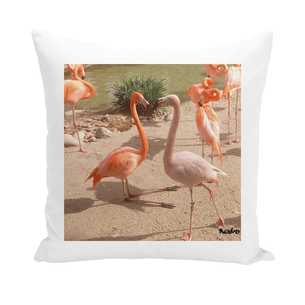 Throw Pillow/Cushion Cover - Flamingo Friends Collection