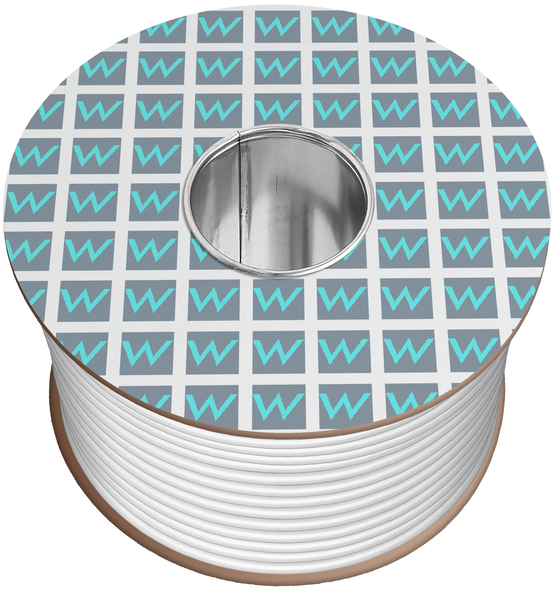 Time 3184Y 4 Core Round Flexible 1.0mm White Cable - 50M