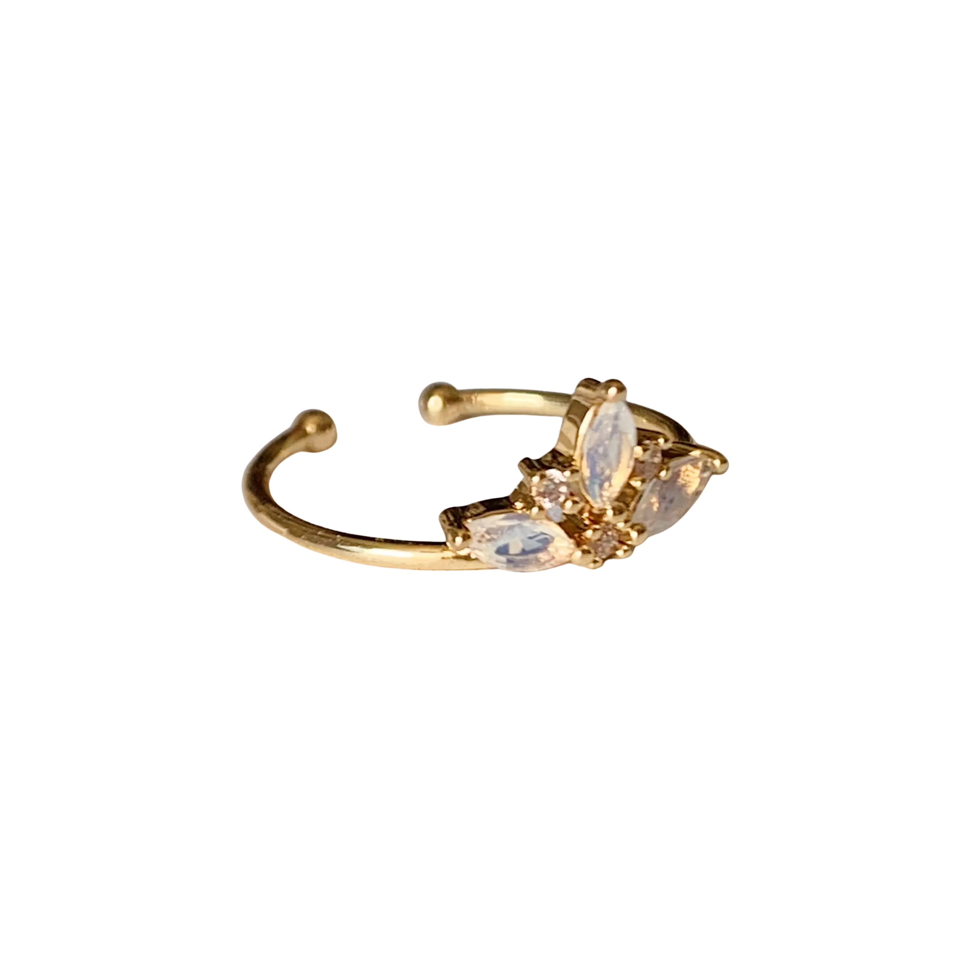 triple MARQUISE ring