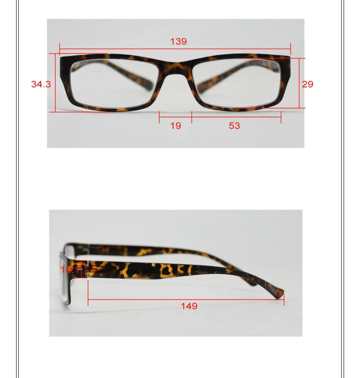 True Rectangle Bendz Readers *Only Available in  1.00*