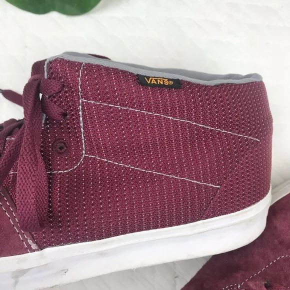 Van’s CAB Lite Ultra Cush Men’s Burgundy Suede Hightops Size 10
