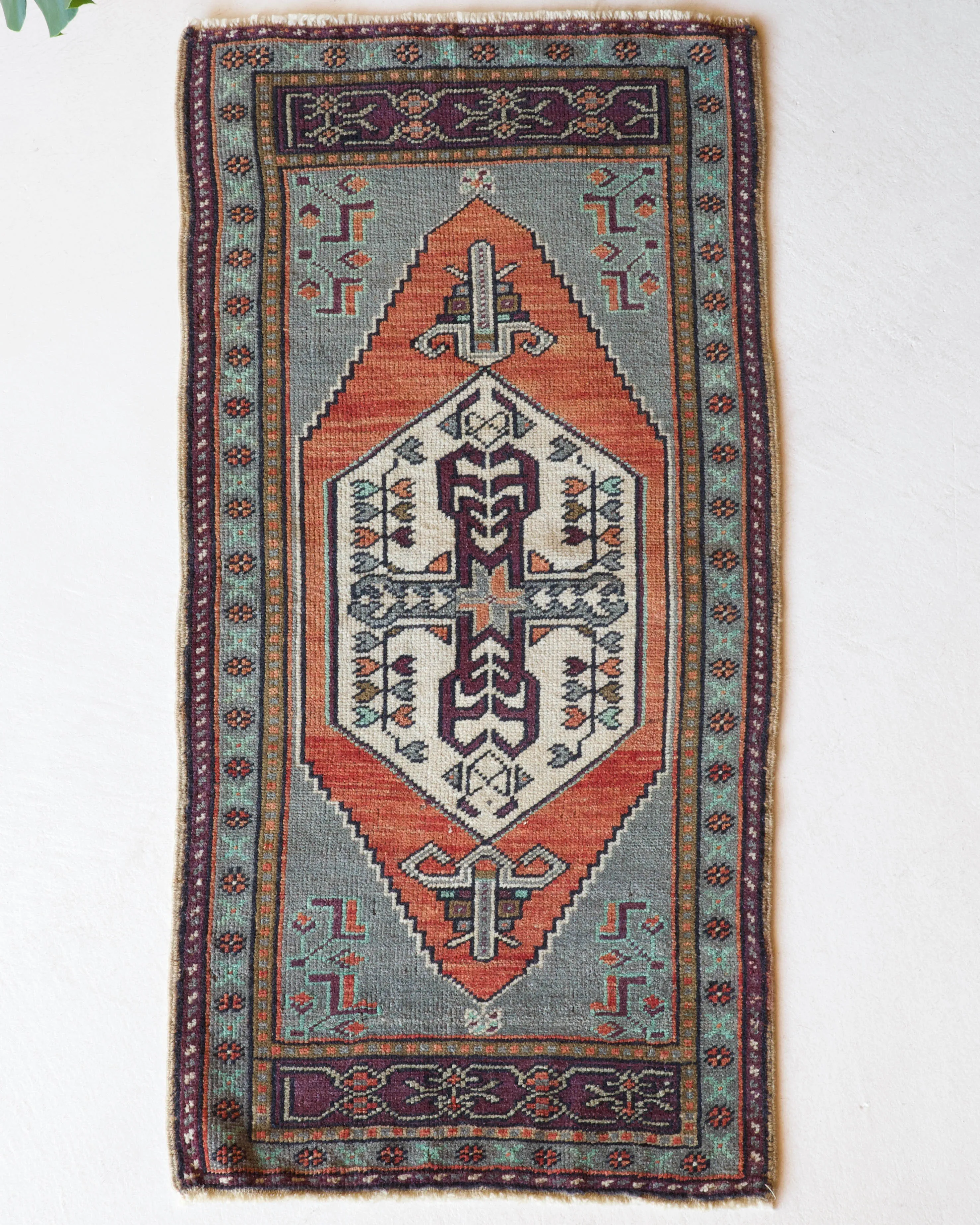 Vintage Mini Turkish Rug 23"x47"