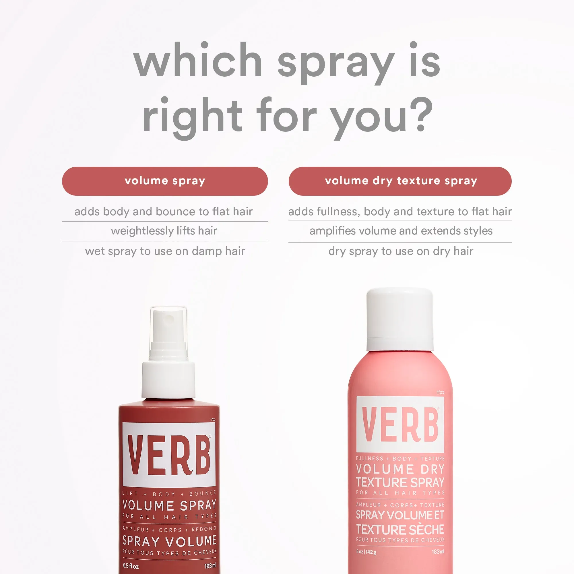 volume spray