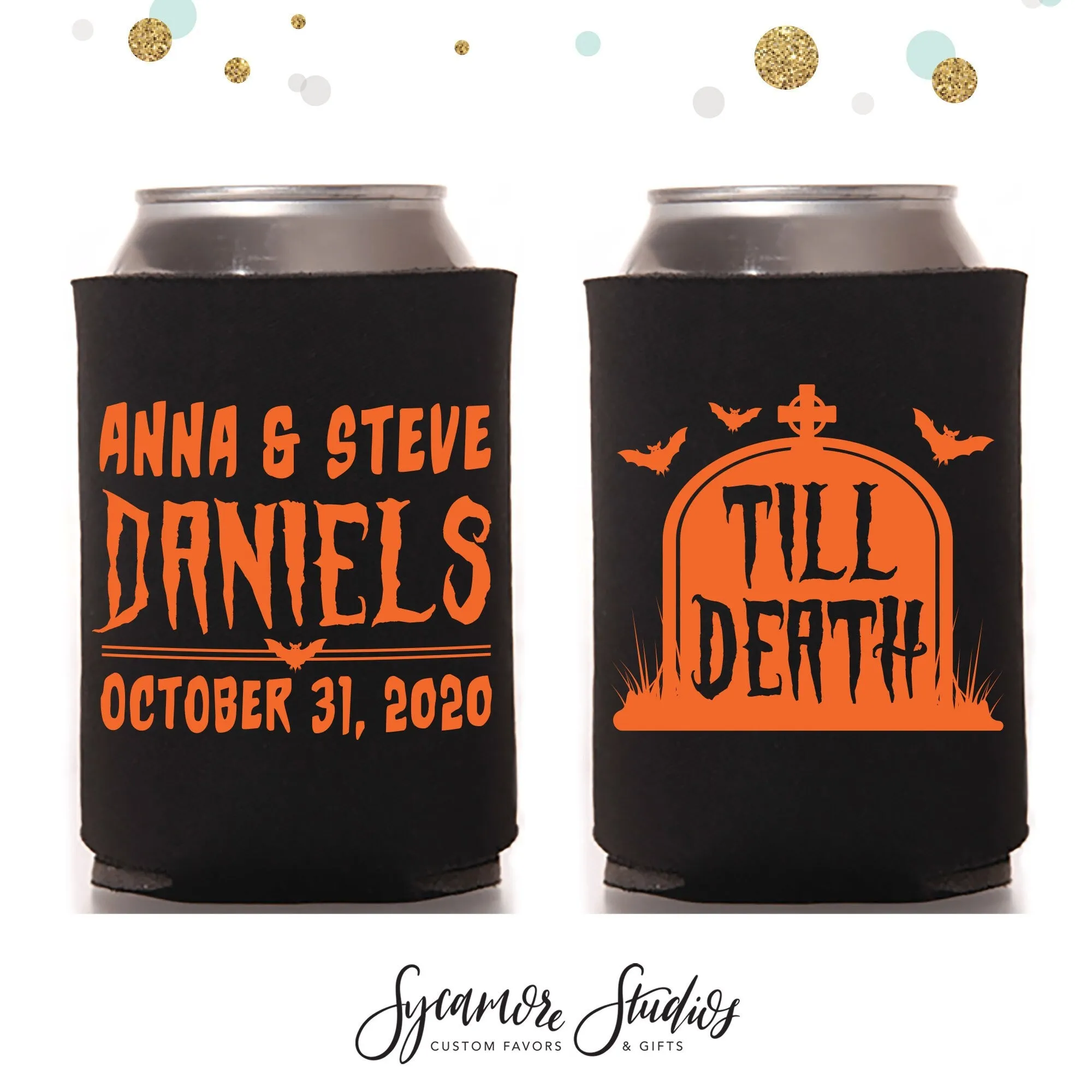 Wedding Can Cooler #176R - Till Death Do Us Part