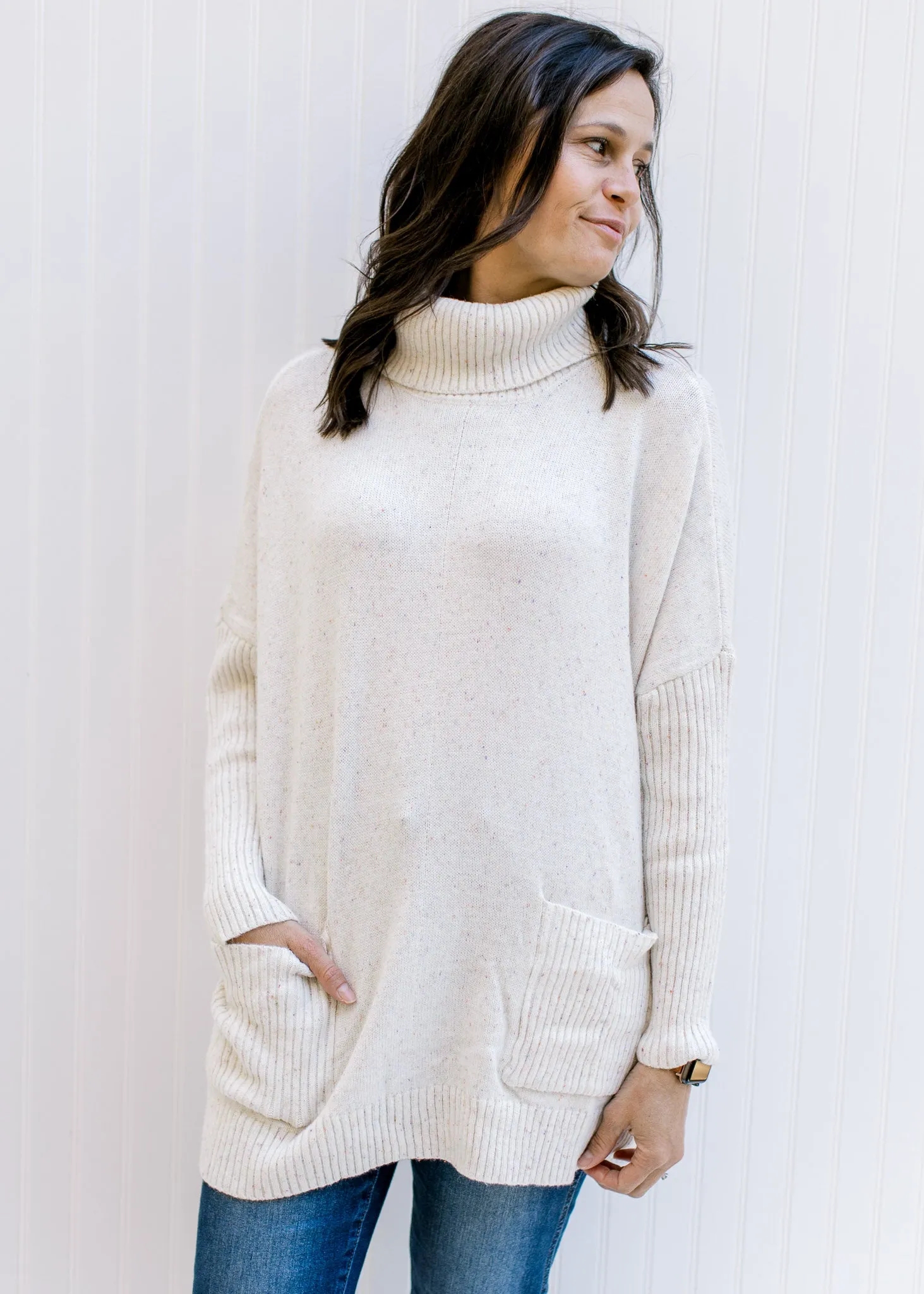 X Speckled Ivory Sweater
