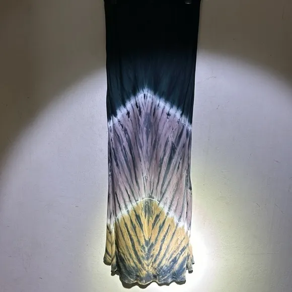 Young Fabulous &amp; Broke Sylvie Tie-Dye Maxi Skirt Emerald United Wash Size Small
