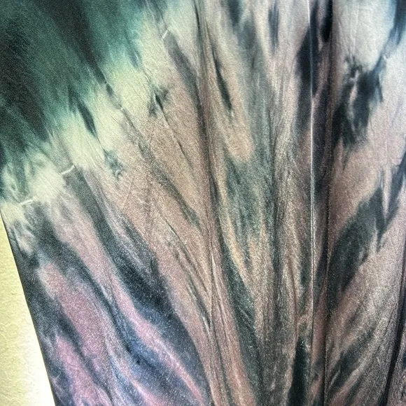 Young Fabulous &amp; Broke Sylvie Tie-Dye Maxi Skirt Emerald United Wash Size Small