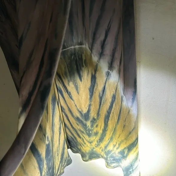 Young Fabulous &amp; Broke Sylvie Tie-Dye Maxi Skirt Emerald United Wash Size Small