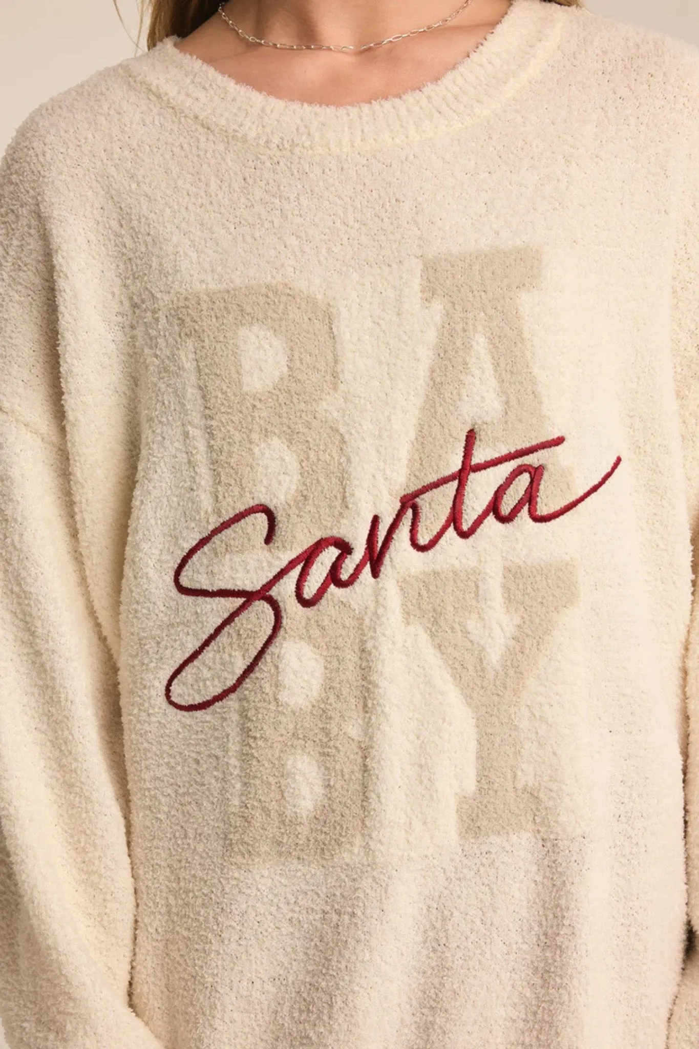 Z Supply: Santa Baby Cozy Sweater in Sea Salt