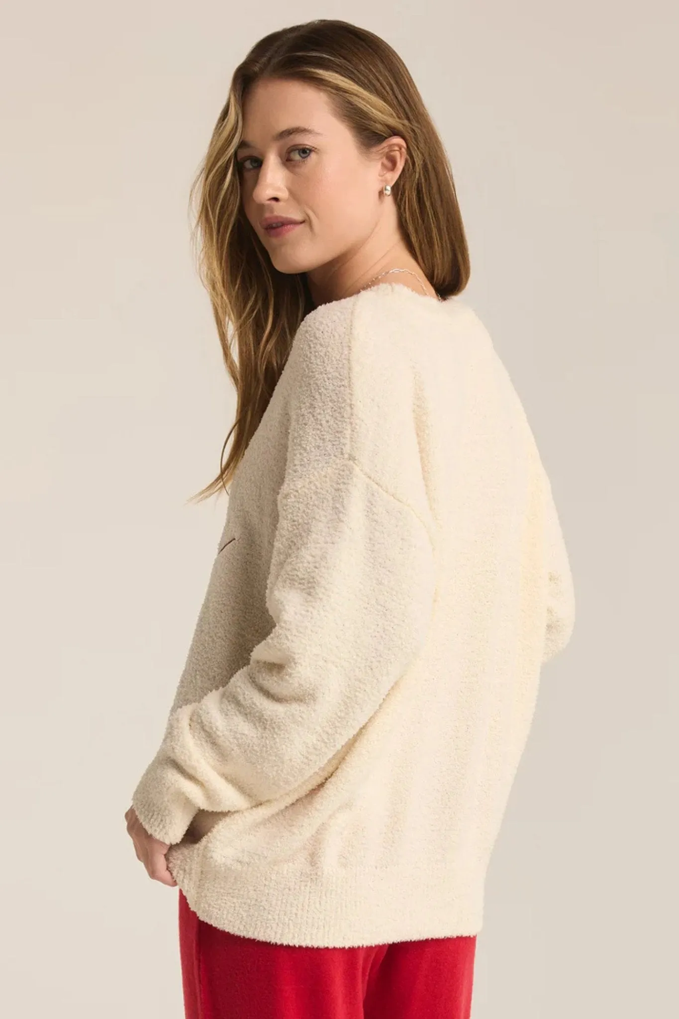Z Supply: Santa Baby Cozy Sweater in Sea Salt