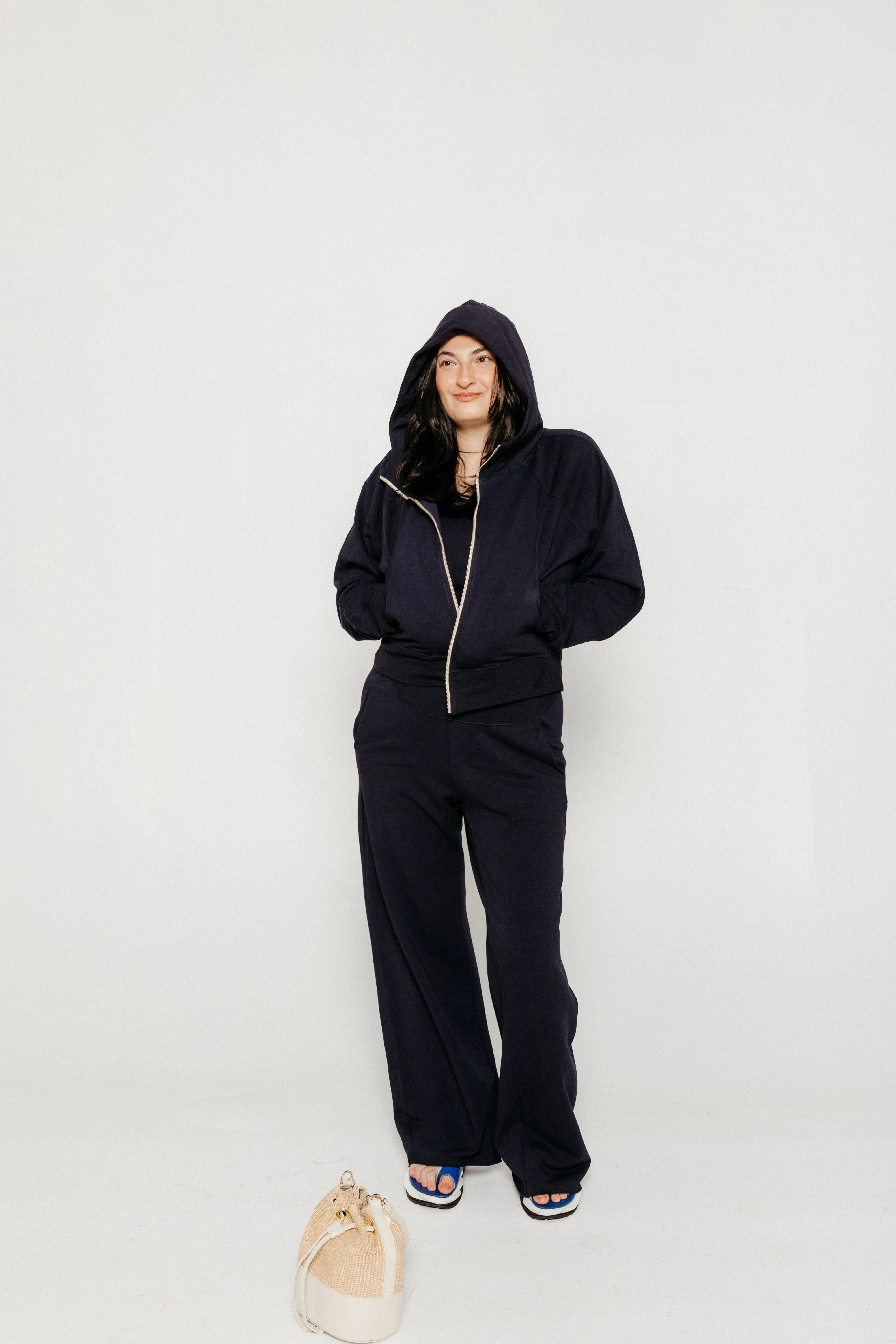 Zip-Up Hoodie Navy